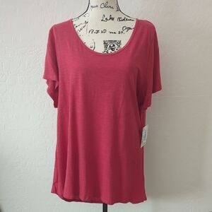 Lularoe 3X Classic Tee Women's Red Top